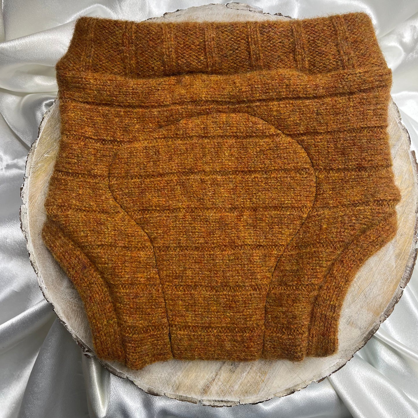 Upcycled Wool Cover - Size Large - Burnt Orange