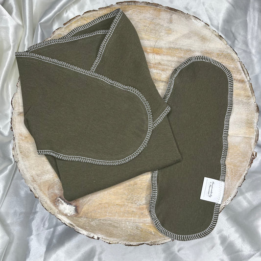 Upcycled Cotton Preflat - One Size - Olive Green
