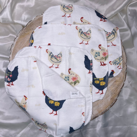 Paperless Towel Set - Floral Chickens