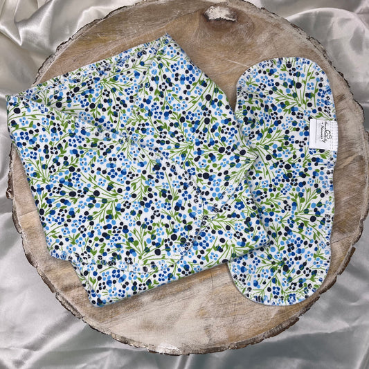 Upcycled Cotton Preflat - One Size - Blue Dotty