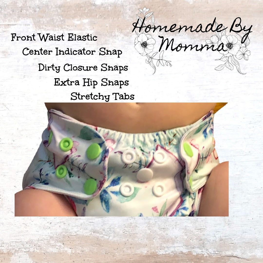 Summer Hattie OS Pocket Diaper (Daydreamer Collection)