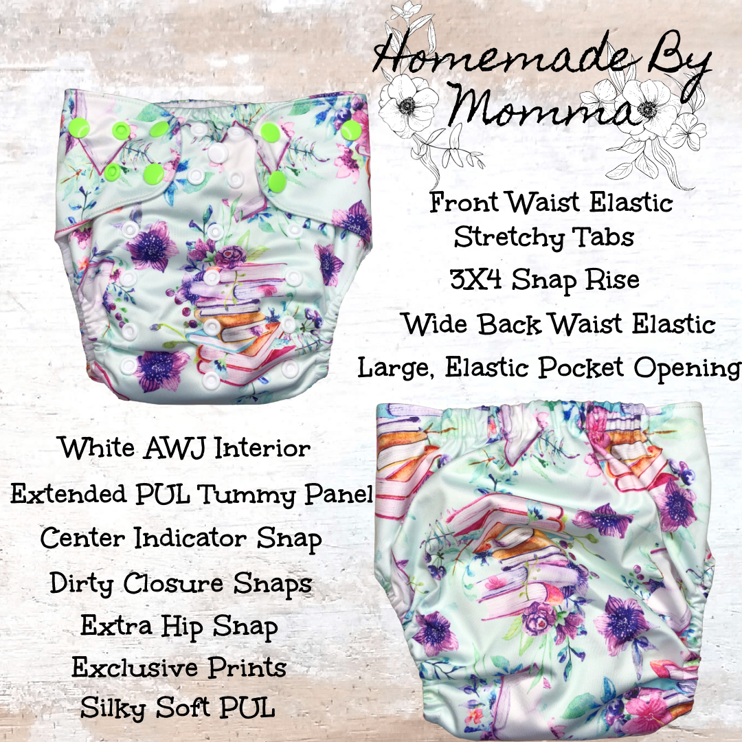 Summer Reads OS Pocket Diaper (Daydreamer Collection)